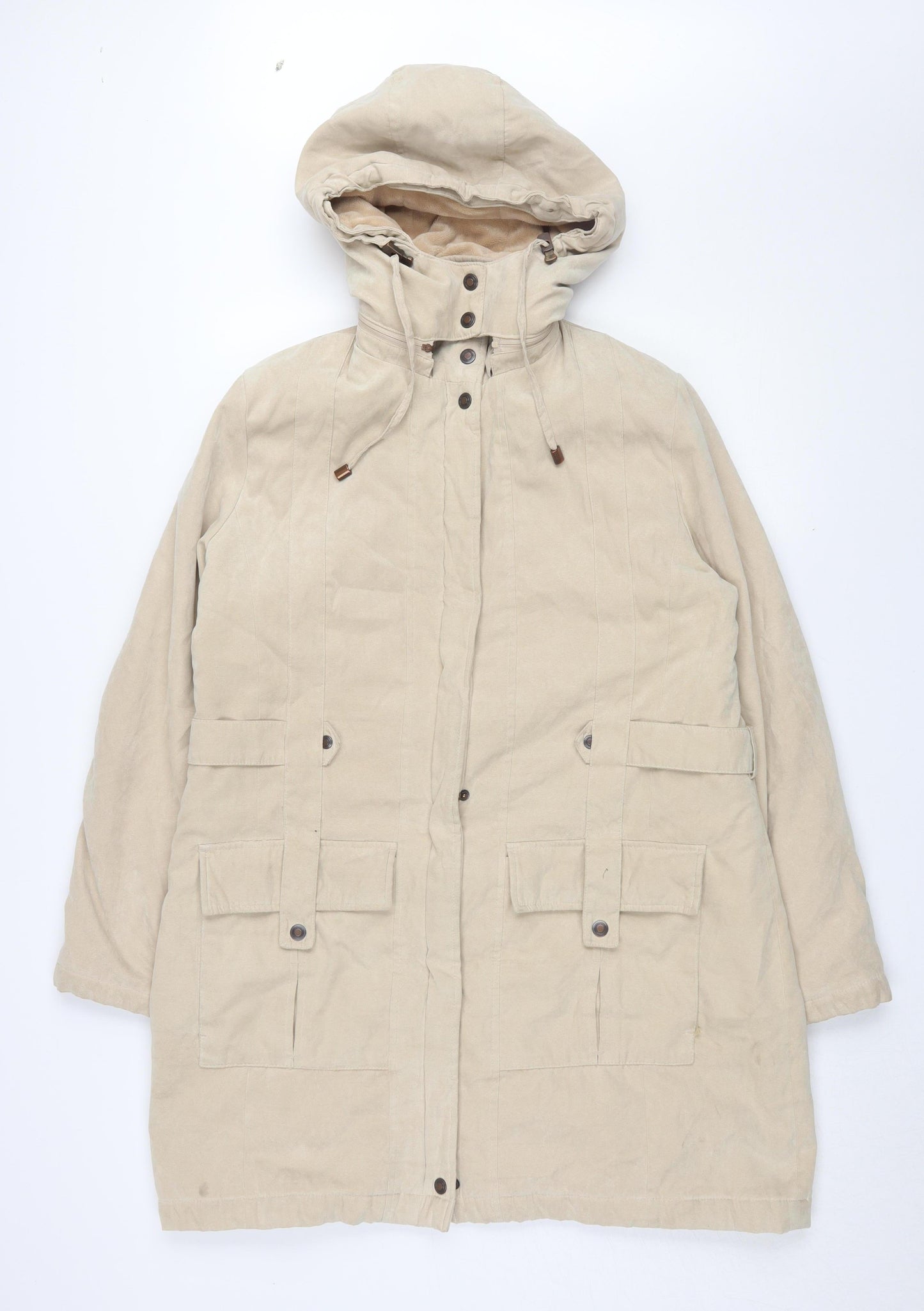 Womens UK Size M Klass Collection Beige Parka Coat