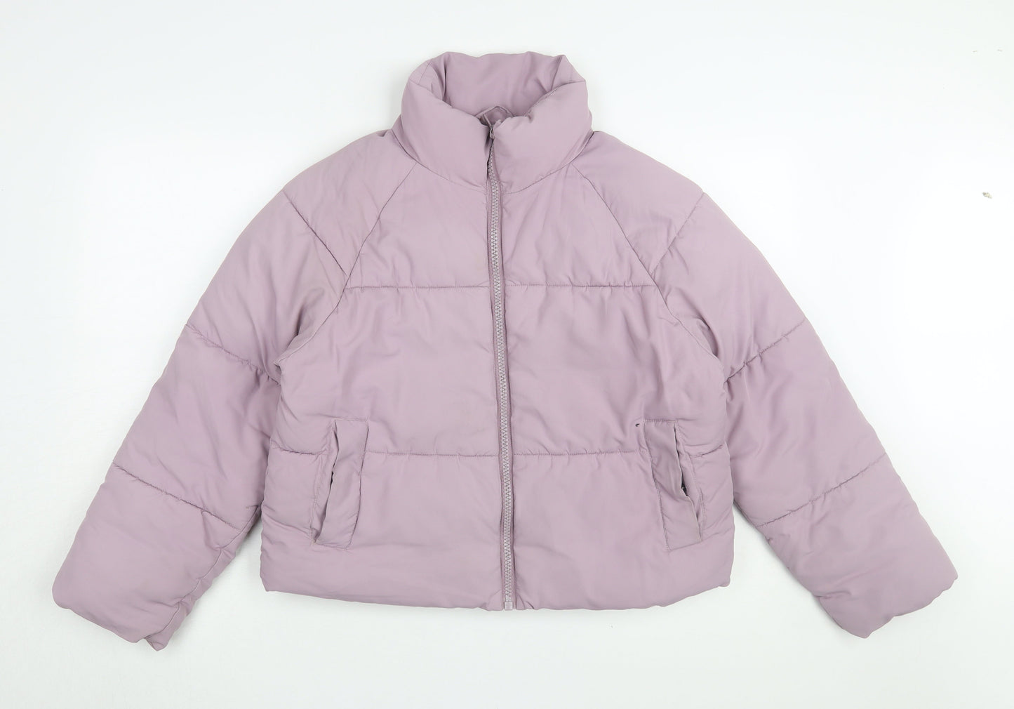Womens UK Size XS Monki Purple Puffer Jacket