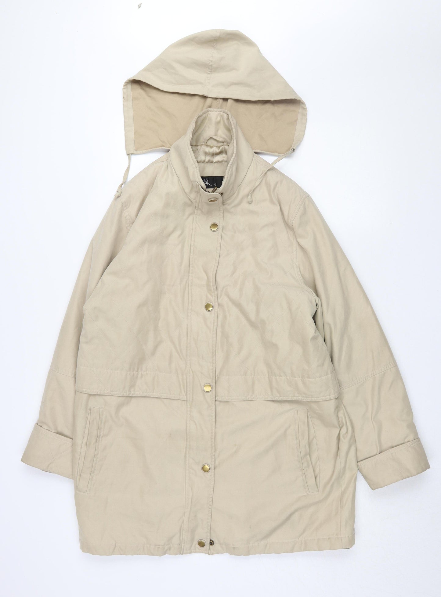 Womens UK Size 12 BHS Beige Parka Coat