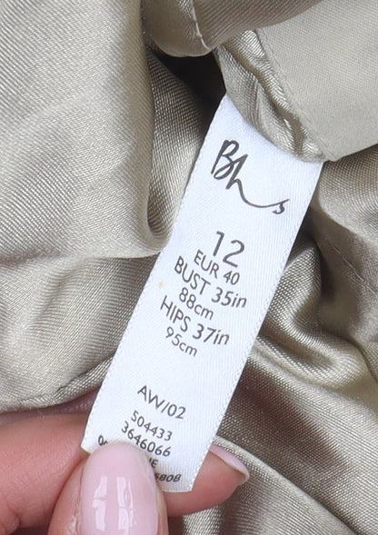 Womens UK Size 12 BHS Beige Parka Coat