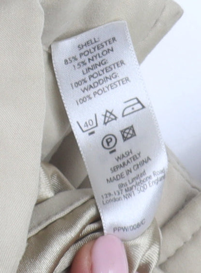 Womens UK Size 12 BHS Beige Parka Coat