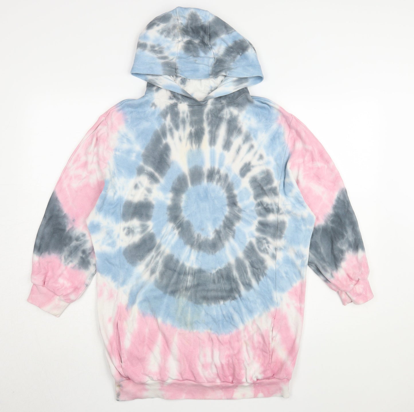Next Girls Multicoloured Hooded Tie Dye Dress 11 Years