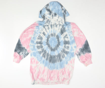 Next Girls Multicoloured Hooded Tie Dye Dress 11 Years
