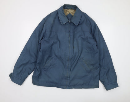 Mens UK Size L Simon Taylor Blue Bomber Jacket