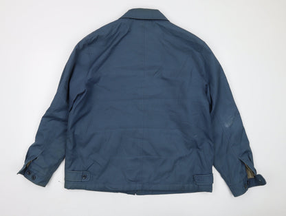 Mens UK Size L Simon Taylor Blue Bomber Jacket