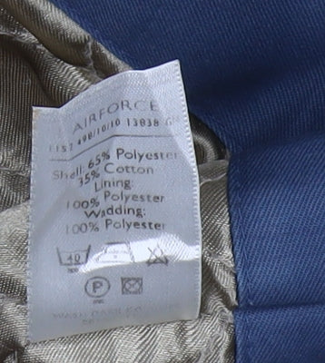 Mens UK Size L Simon Taylor Blue Bomber Jacket