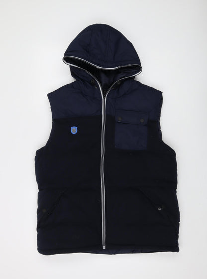 Mens UK Size L Huddersfield Town Official Merchandise Blue Puffer Jacket