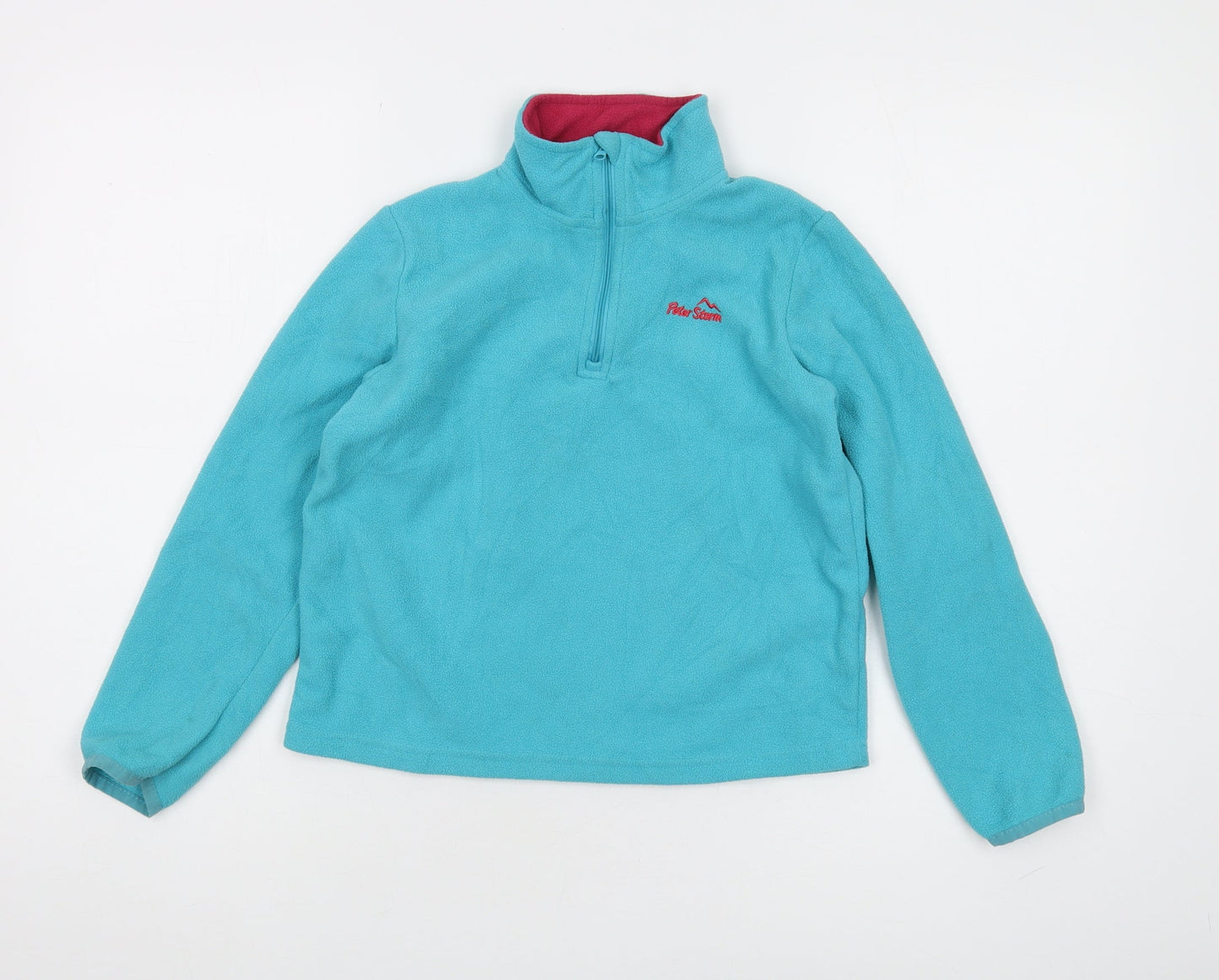 Peter Storm Girls Blue Fleece 1/4 Zip Sweatshirt Size 7-8 Years