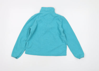 Peter Storm Girls Blue Fleece 1/4 Zip Sweatshirt Size 7-8 Years