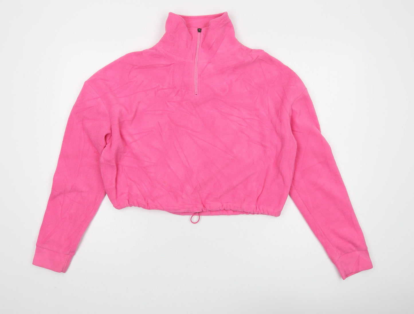 Brave Soul Women's Pink XS Fleece 1/4 Zip Sweatshirt Pullover