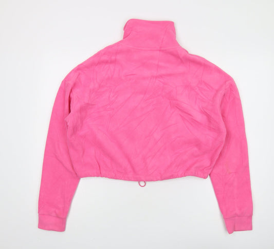 Brave Soul Women's Pink XS Fleece 1/4 Zip Sweatshirt Pullover