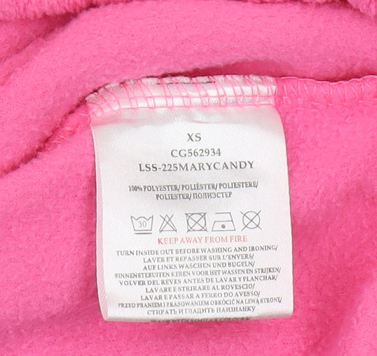 Brave Soul Women's Pink XS Fleece 1/4 Zip Sweatshirt Pullover