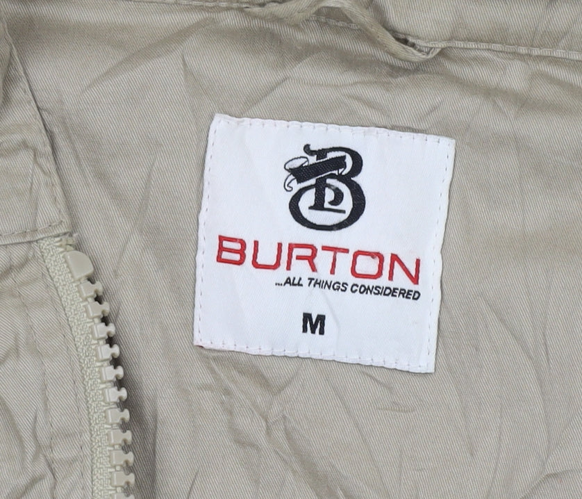 Mens UK Size M Burton Beige Military Jacket