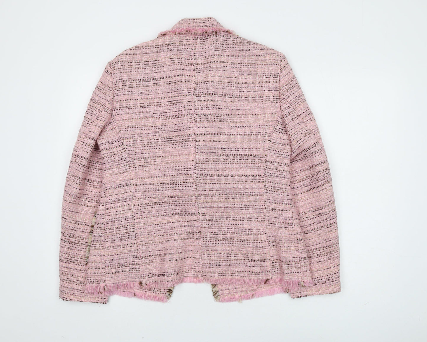 Delmod Women’s Pink Striped Blazer UK 12