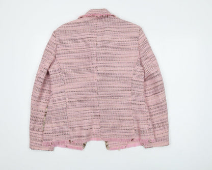 Delmod Women’s Pink Striped Blazer UK 12