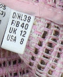 Delmod Women’s Pink Striped Blazer UK 12