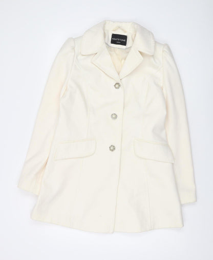 Keatstone Women Ivory Wool Overcoat Size 10