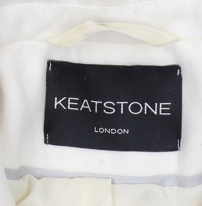Keatstone Women Ivory Wool Overcoat Size 10