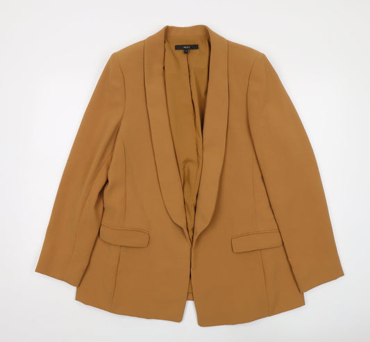 Next Women's Brown Shawl Lapel Blazer UK 14