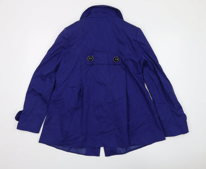 Womens UK Size 10 ASOS Blue Trench Coat