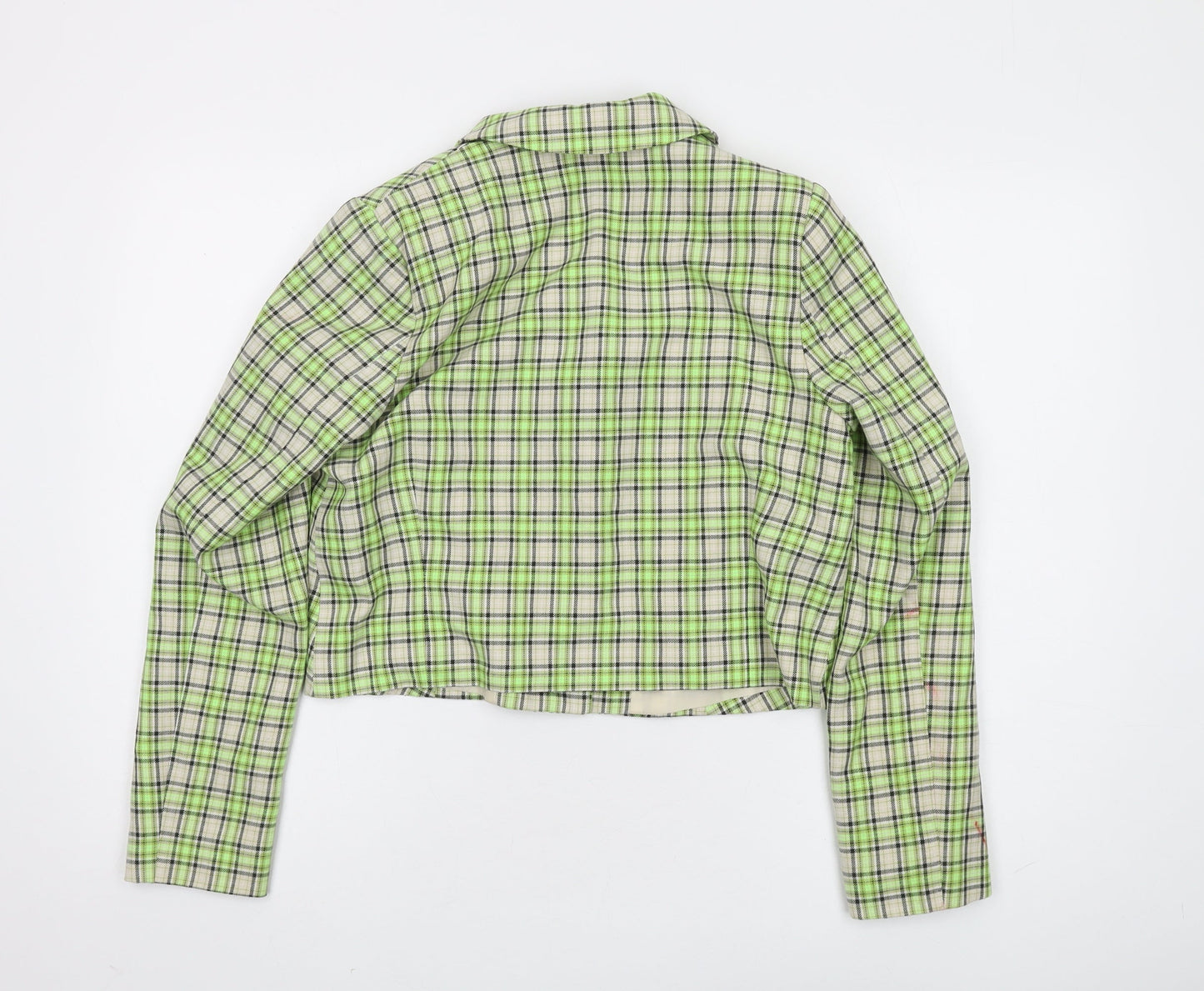 ASOS Women's Plaid Cropped Suit Jacket, Size 10, Multicoloured