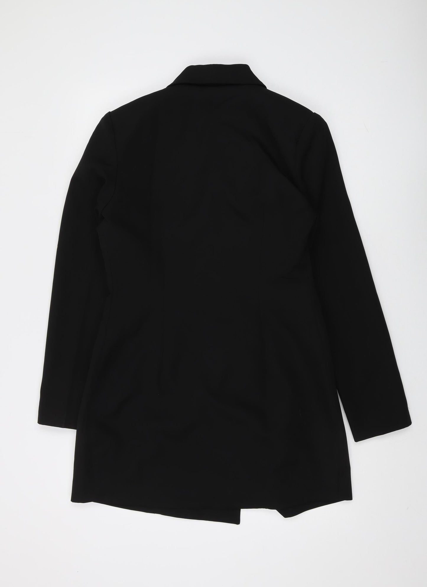 PrettyLittleThing Women's Black Double-Breasted Blazer Size 12