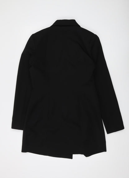 PrettyLittleThing Women's Black Double-Breasted Blazer Size 12