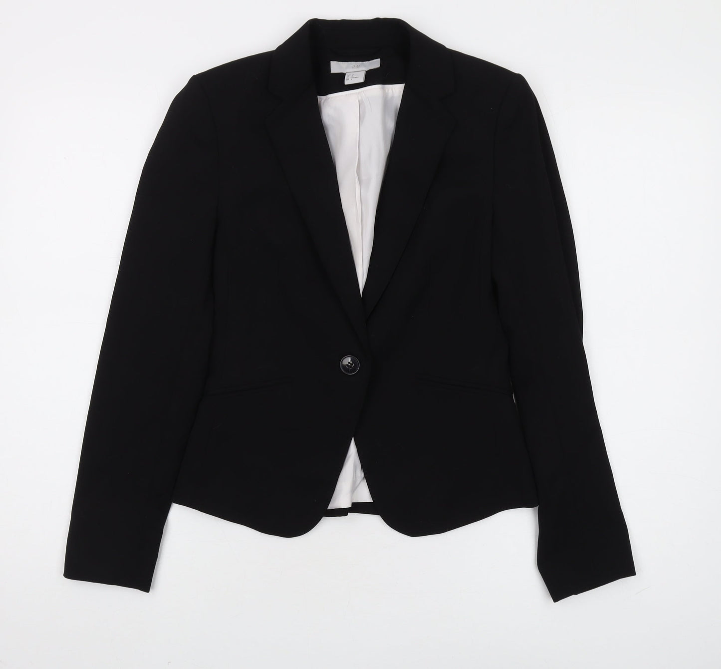 H&M Black Women's Blazer, Size 6, Regular Fit