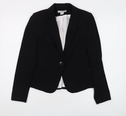 H&M Black Women's Blazer, Size 6, Regular Fit