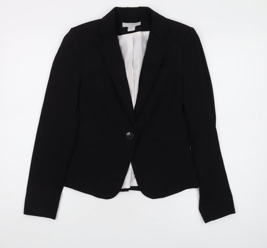 H&M Black Women's Blazer, Size 6, Regular Fit
