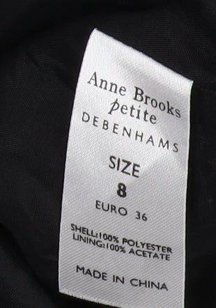 Debenhams Women's Black Blazer, Size 8, Petite, Single-Breasted