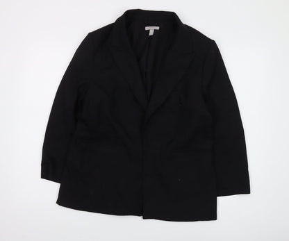 H&M Women's Black Blazer 14 Notch Lapel Elegant