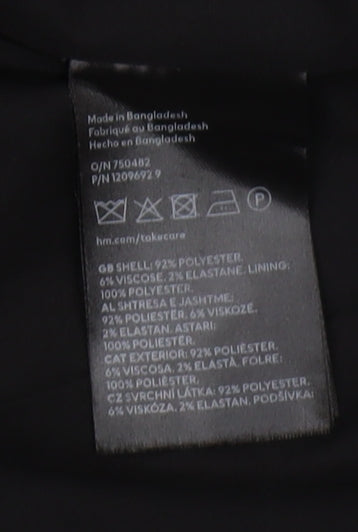 H&M Women's Black Blazer 14 Notch Lapel Elegant