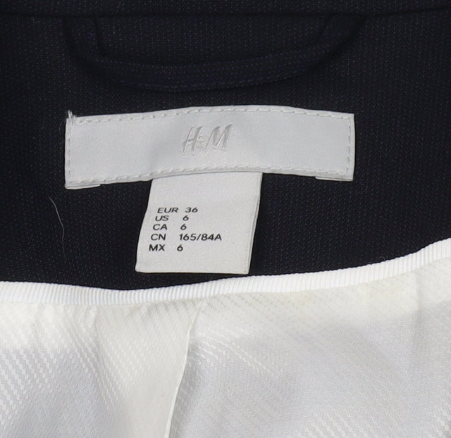 H&M Women’s Black Suit Jacket, Size 8, Classic Fit