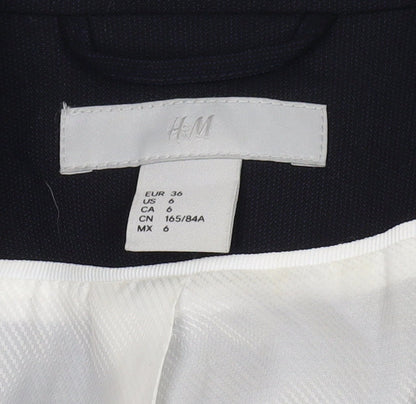 H&M Women’s Black Suit Jacket, Size 8, Classic Fit