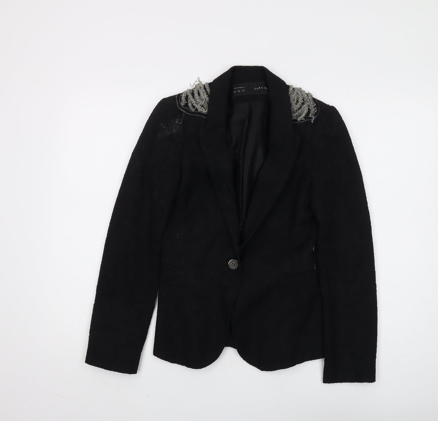 Zara Women's Black XS Blazer - Classic Single Breasted