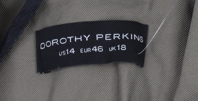 Womens UK Size 18 Dorothy Perkins Beige Basic Jacket