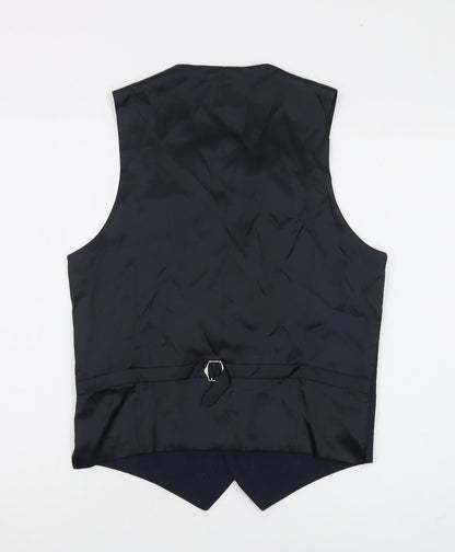 Mens UK Size 36 Marks and Spencer Regular Blue Suit Waistcoat
