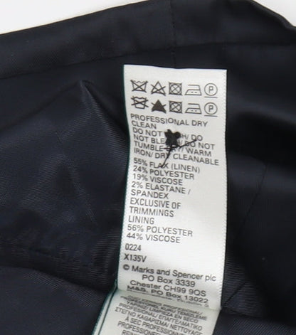 Mens UK Size 36 Marks and Spencer Regular Blue Suit Waistcoat