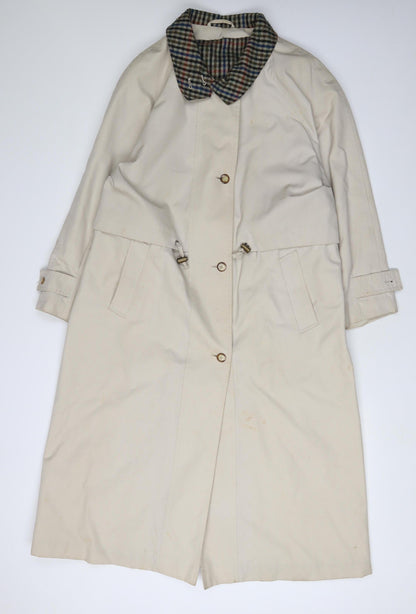 Womens UK Size 16 BHS Beige Trench Coat