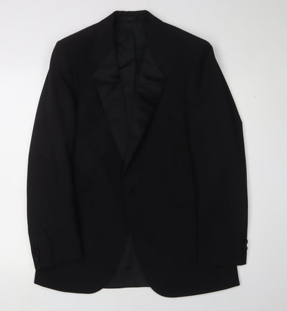 Mens UK Size 38 St Michael Regular Black Suit Tuxedo