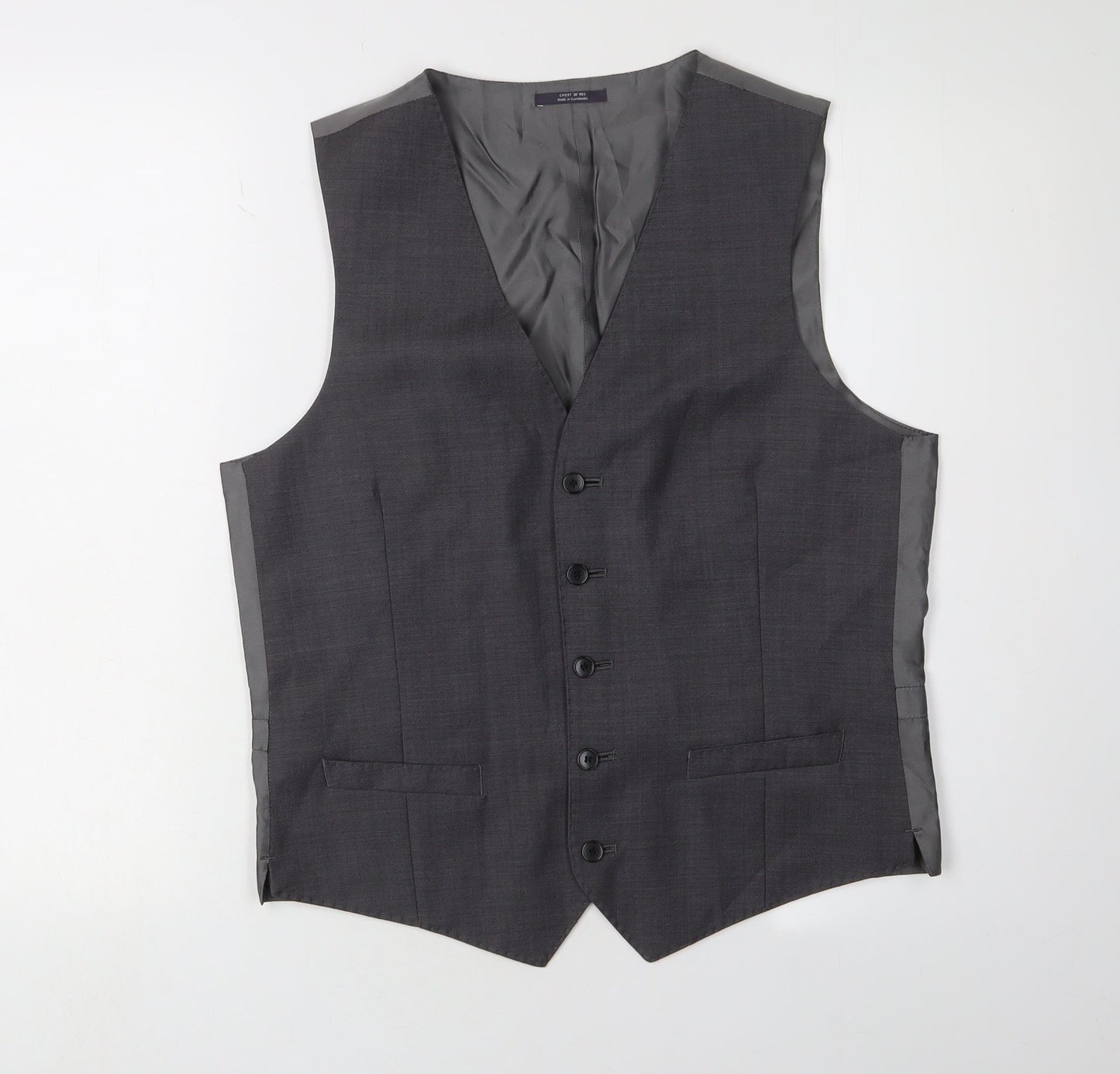 Mens UK Size 38 Marks and Spencer Regular Grey Suit Waistcoat