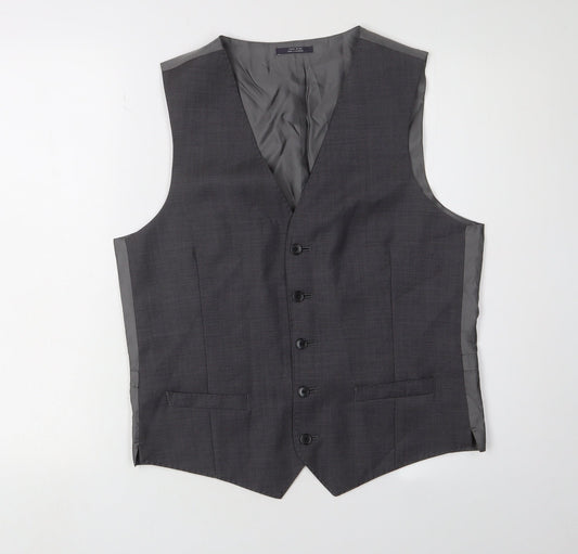 Mens UK Size 38 Marks and Spencer Regular Grey Suit Waistcoat
