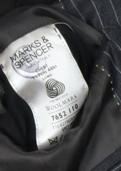 Mens UK Size 46 Marks and Spencer Regular Grey Suit Jacket