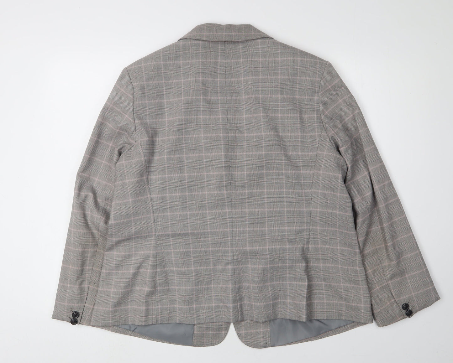 Principles Women's Grey Check Suit Jacket - Size 18