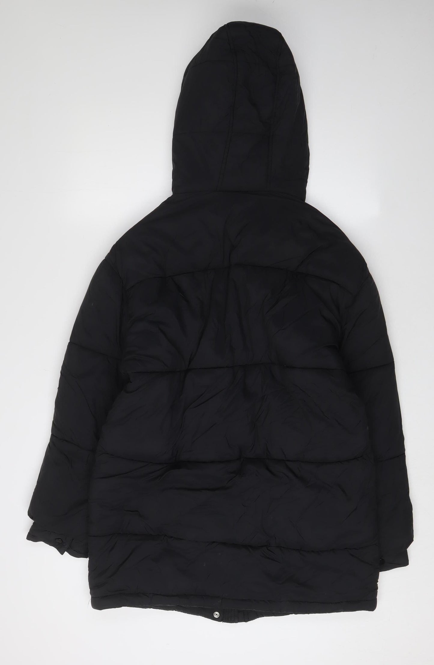 Womens UK Size 10 Topshop Black Puffer Jacket