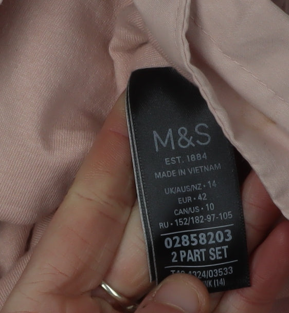 Womens UK Size 14 Marks and Spencer Pink Basic Jacket