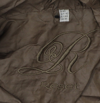 Reset Women’s Brown Parka Size 14 Hooded Casual Coat