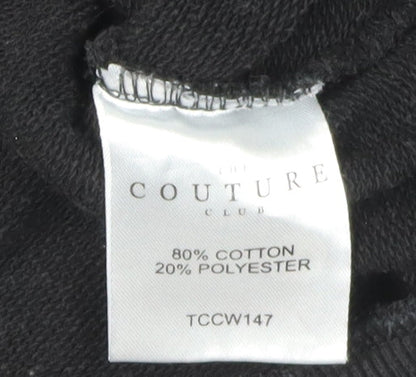 The Couture Club Women's Black Hoodie, Size S, Pullover