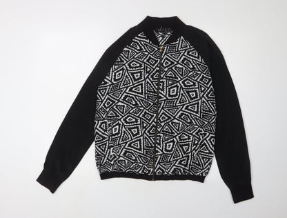 Womens UK Size 10 Miso Black Bomber Jacket